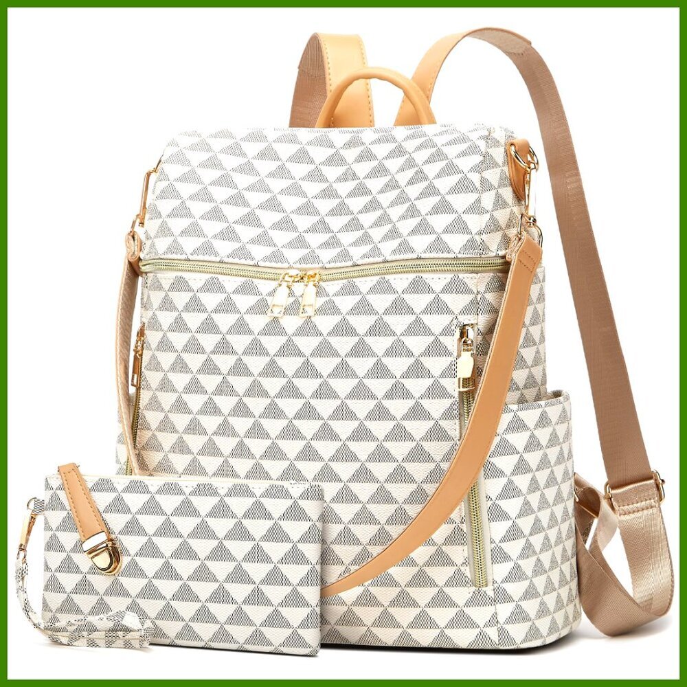 PU Leather Backpack Purse Convertible Design with Wallet
